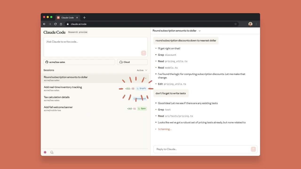 Claude Code Web Interface